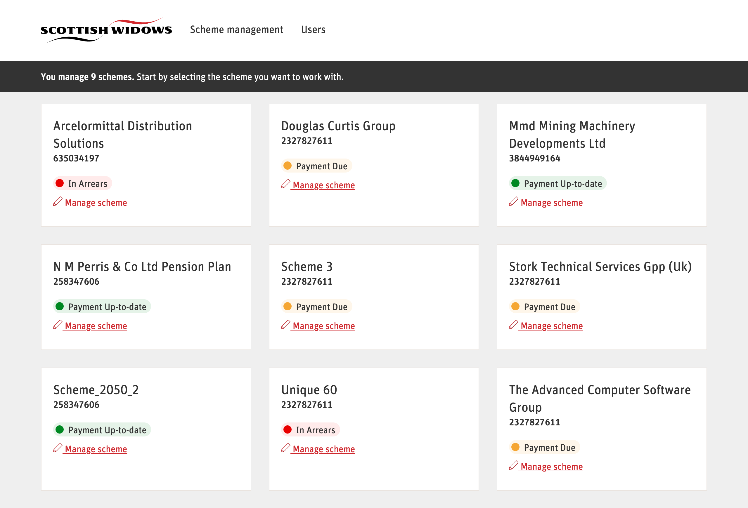 Scottish Widows screenshot