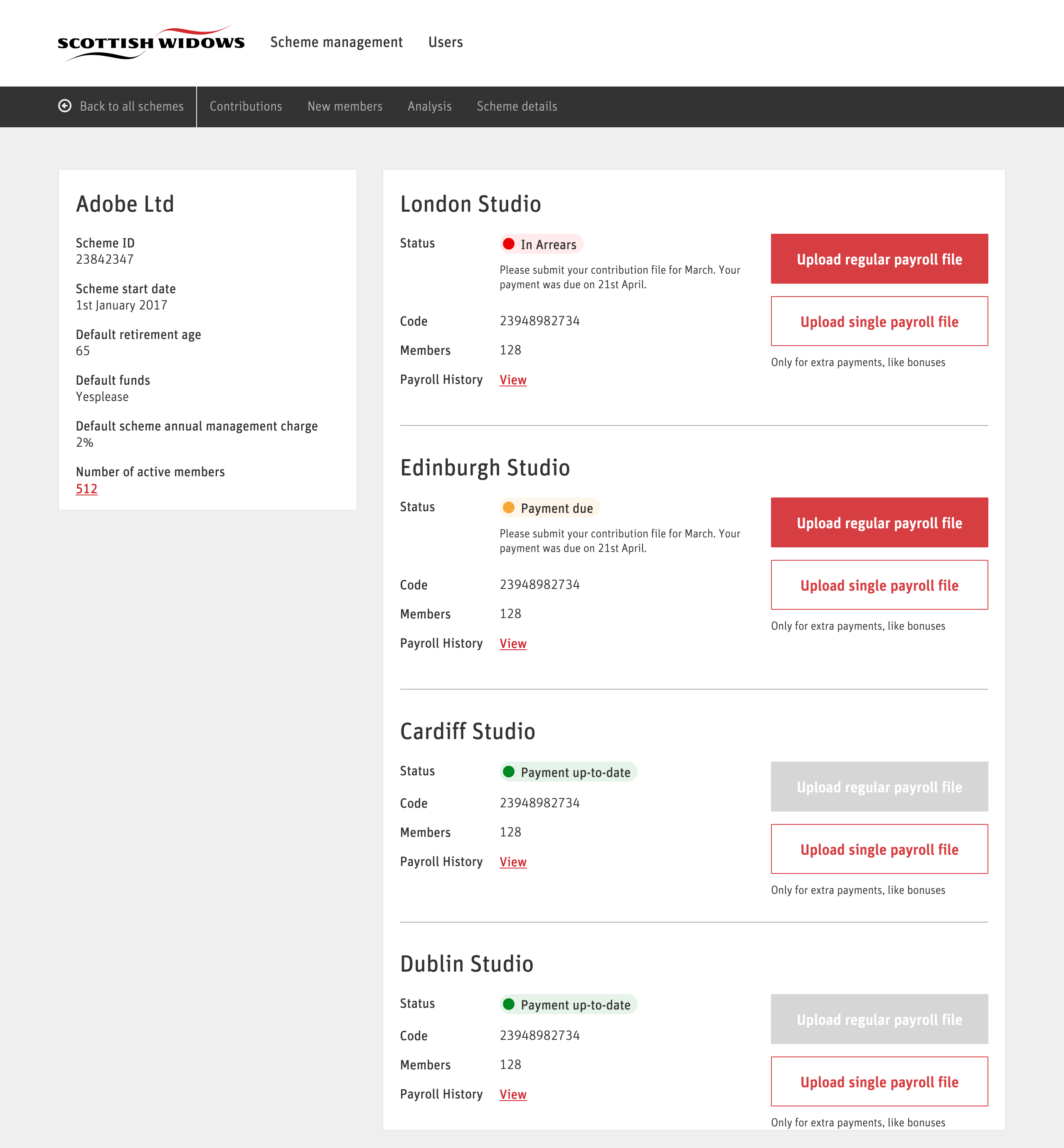 Scottish Widows screenshot